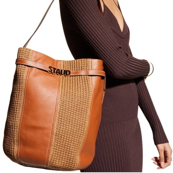 STAUD Handbags - STAUD Cabana Tote in brown leather. BEAUTIFUL!!